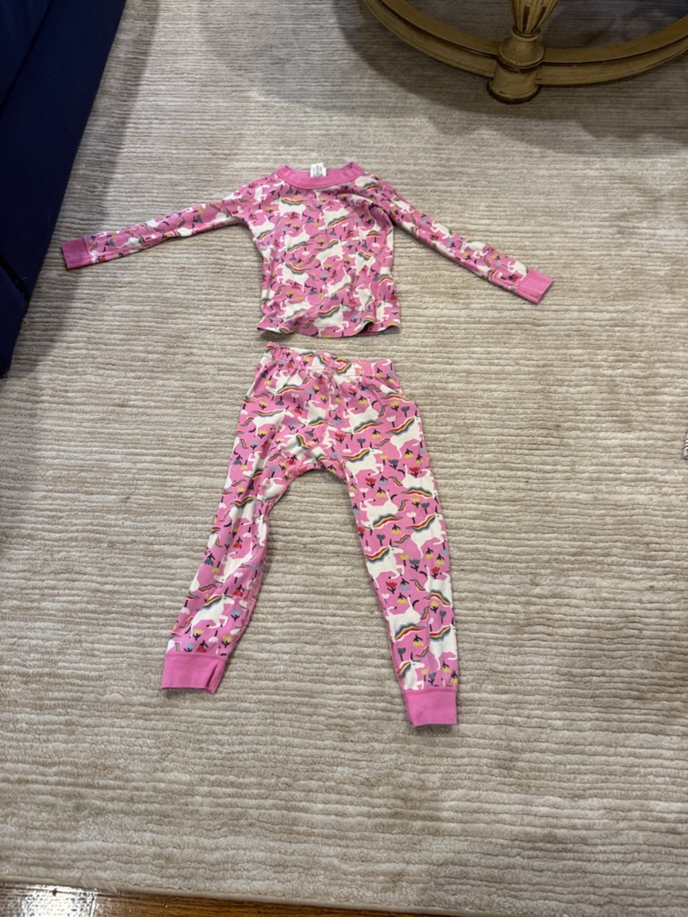 Hanna Anderson  Pink Unicorn Print Long Sleeve Top